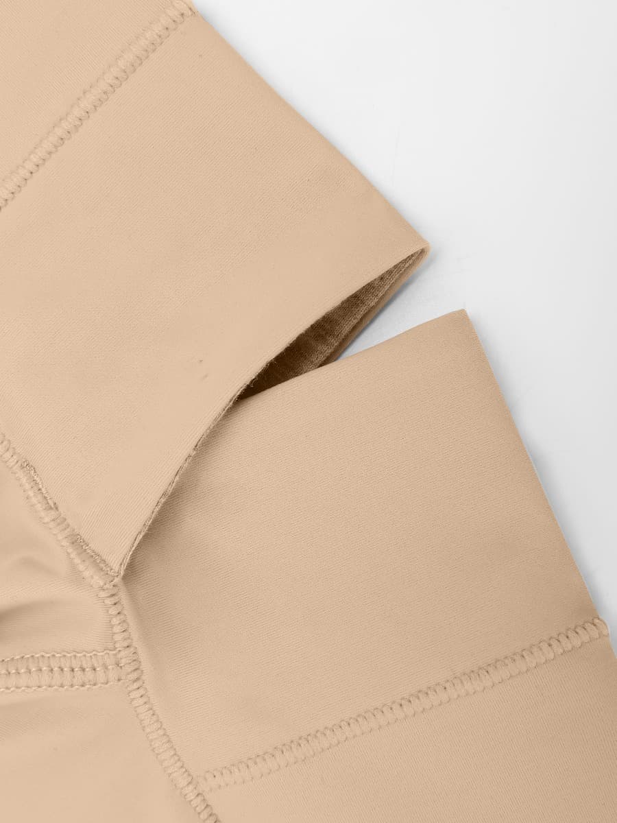 Wholesale Plunge Low-Back Mid-Thigh Shapewear With Removable Butt And Hips Pads