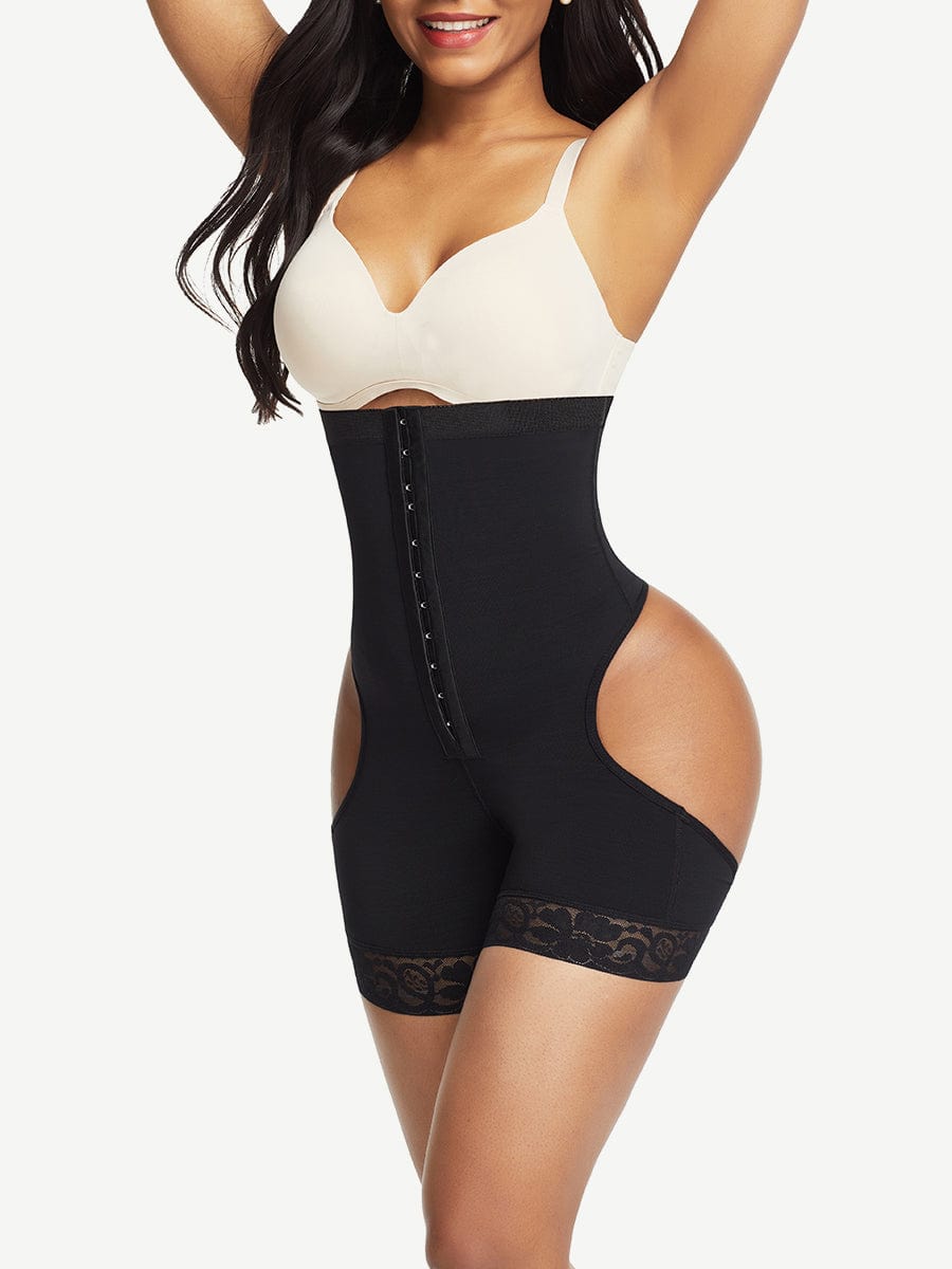 Short gainant taille haute extensible et ouvert aux fesses, vente en gros