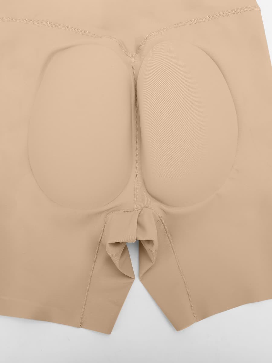 Wholesale Plunge Low-Back Mid-Thigh Shapewear With Removable Butt And Hips Pads